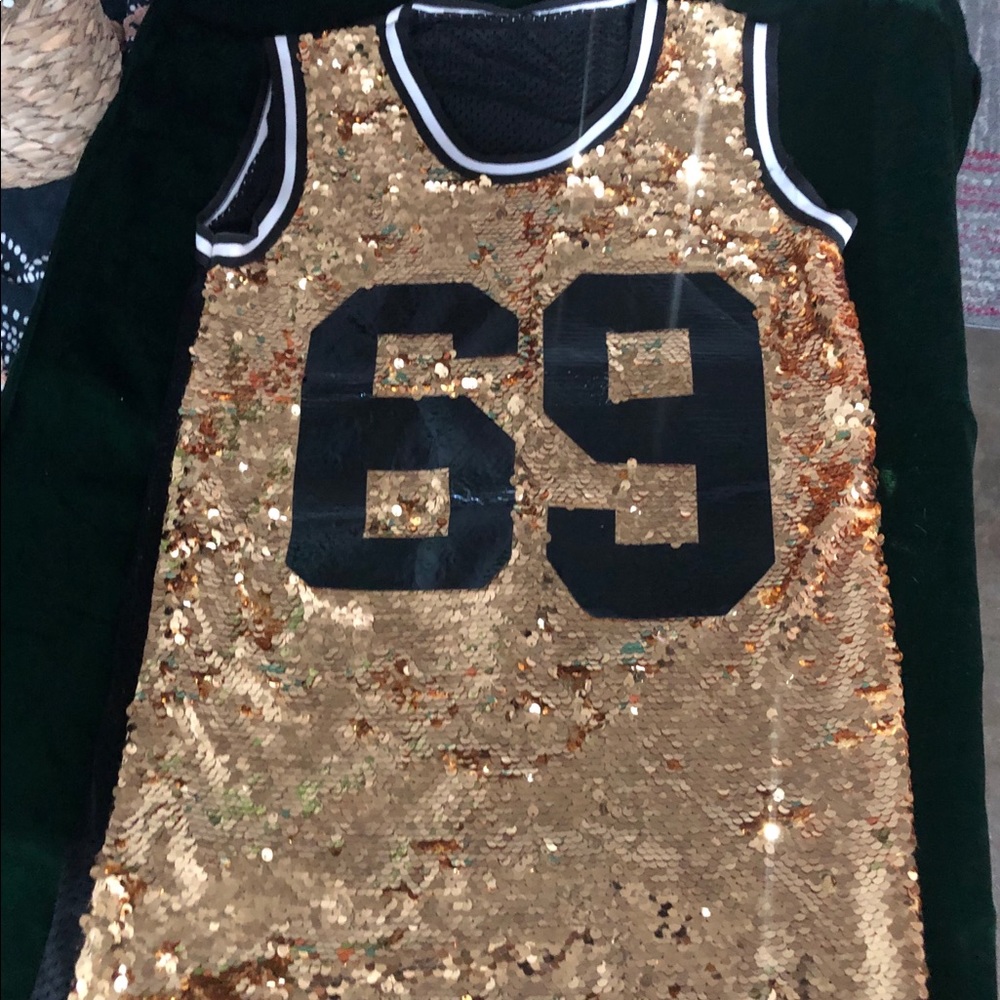 Gold Sequin 69 women’s Jersey Tank